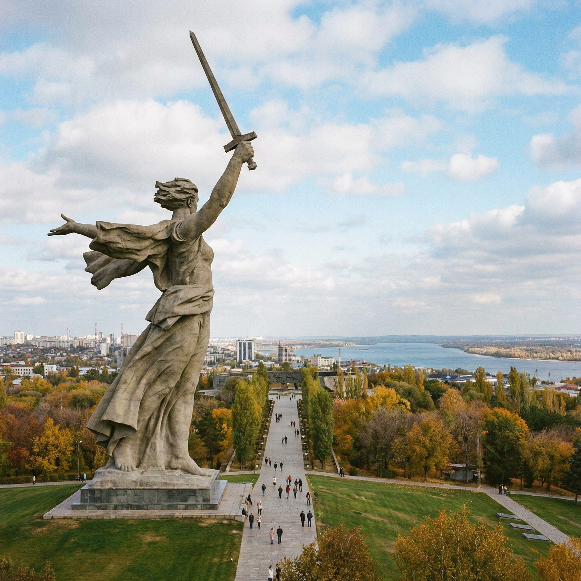Волгоград, набережная и городские достопримечательности